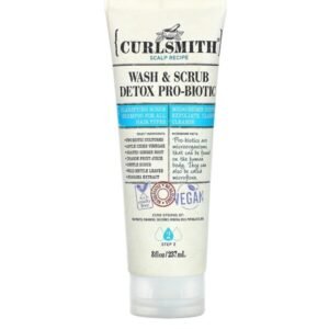 Curl Smith Wash & Scrub Detox Pro-Biotic Shampoo, All Hair Types, Step 2, 8 fl oz (237 ml)