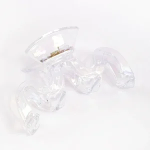 Transparent Wavy Claw Clip