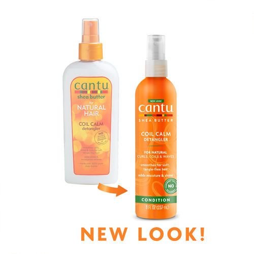 Cantu Shea Butter Coil Calm Shine Enhancing Moisturizing Detangler Hair Spray, 8 fl oz